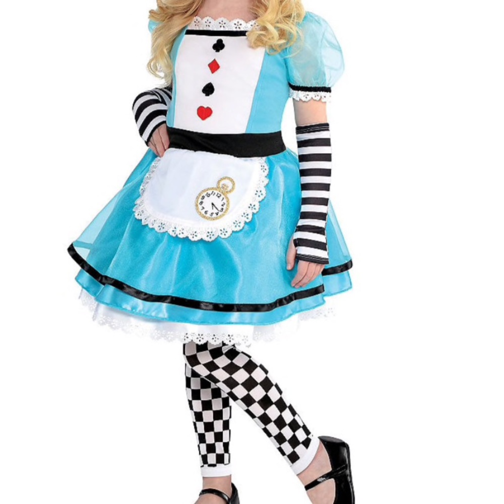 GIRLS SMALL 4-6 DISNEY ALICE IN WONDERLAND COSTUME